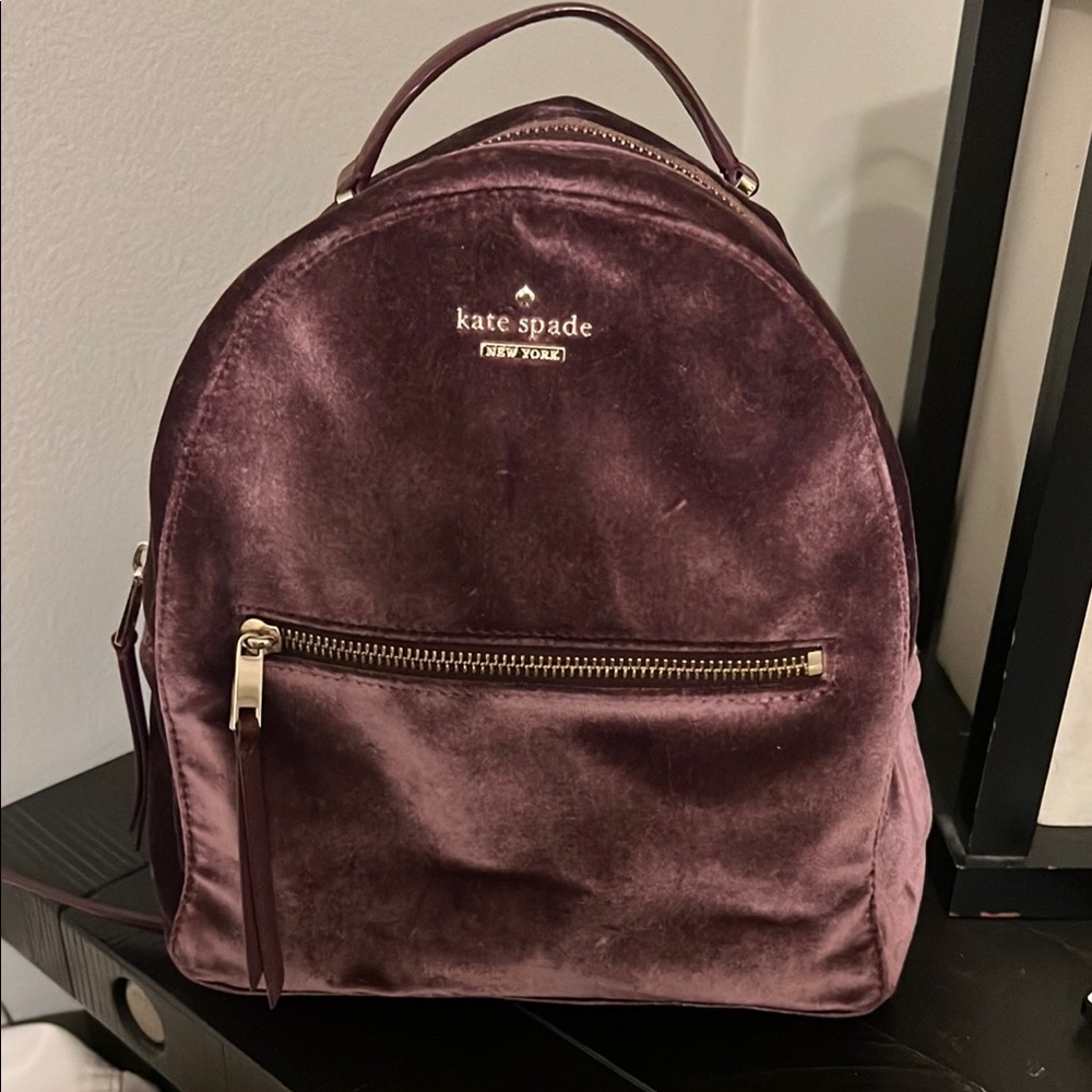 Kate Spade Velvet Backpack - Purple